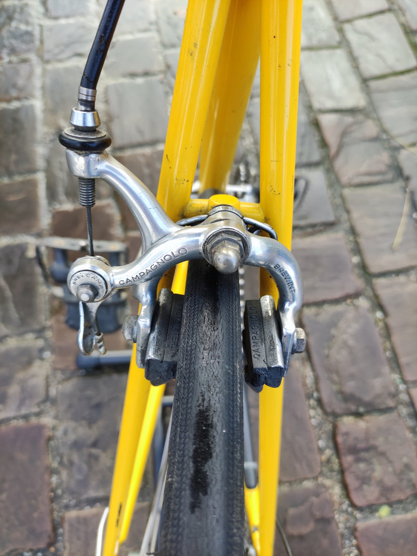 Vélo demi-course jaune taille S